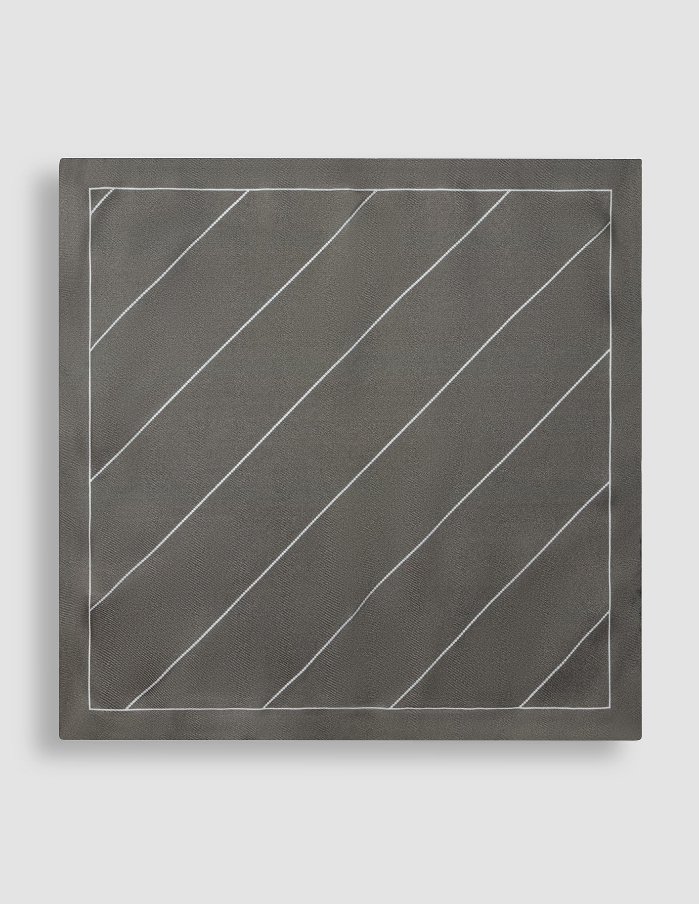 Pocket Square Brown Pinstripe